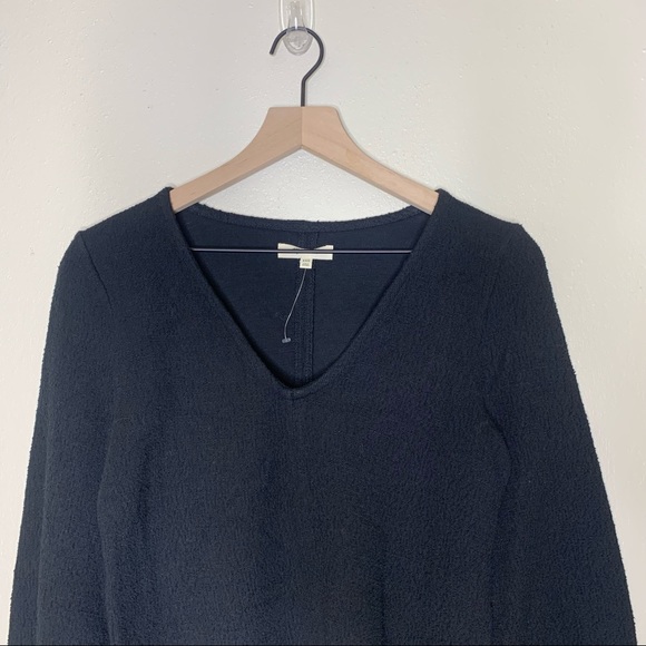 NEW Madewell Black Full Sleeve V Neck 3/4 Sleeve Top XXS - Picture 6 of 12